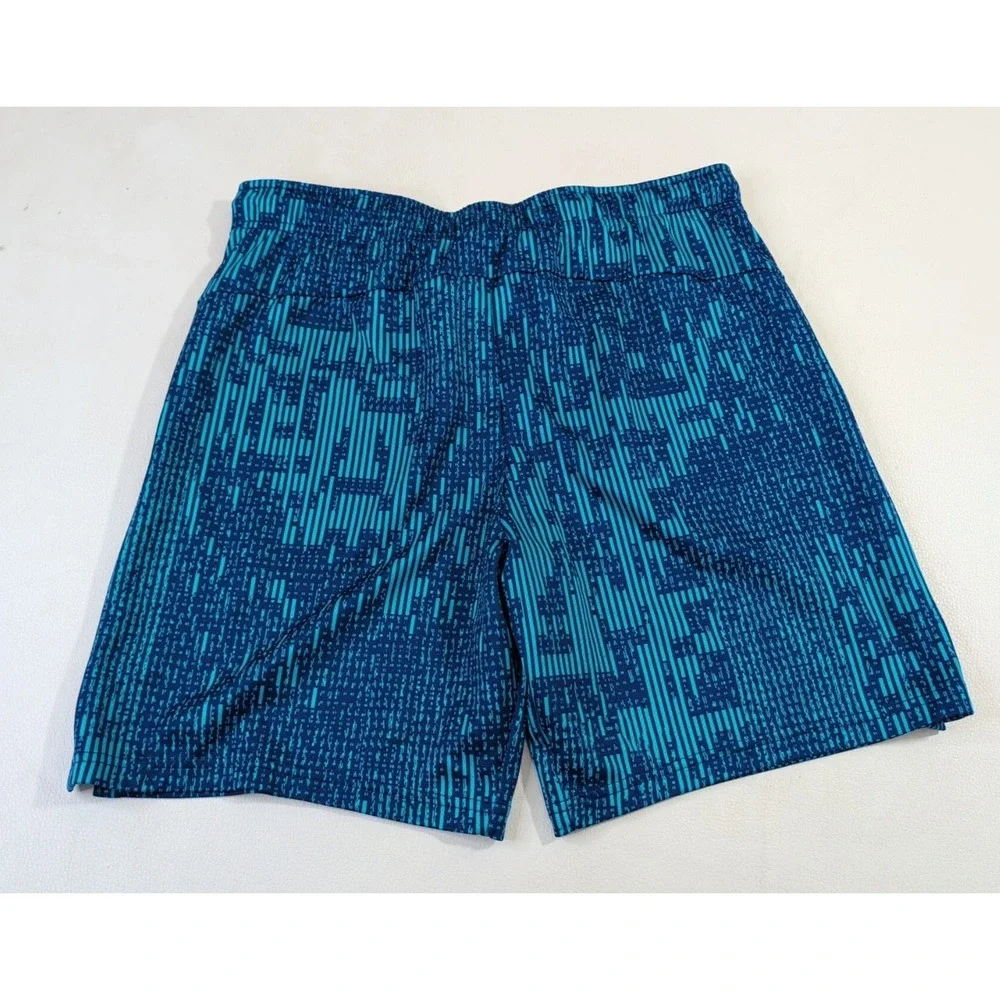 Nike Blue All All Over Print Training‎ Shorts Mens L  Athletic Active Gym Casual